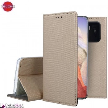 Telone atverčiamas dėklas - auksinės spalvos (Xiaomi Mi 11 Ultra) Telone atverčiamas dėklas - auksinės spalvos (Xiaomi Mi 11 Ultra)